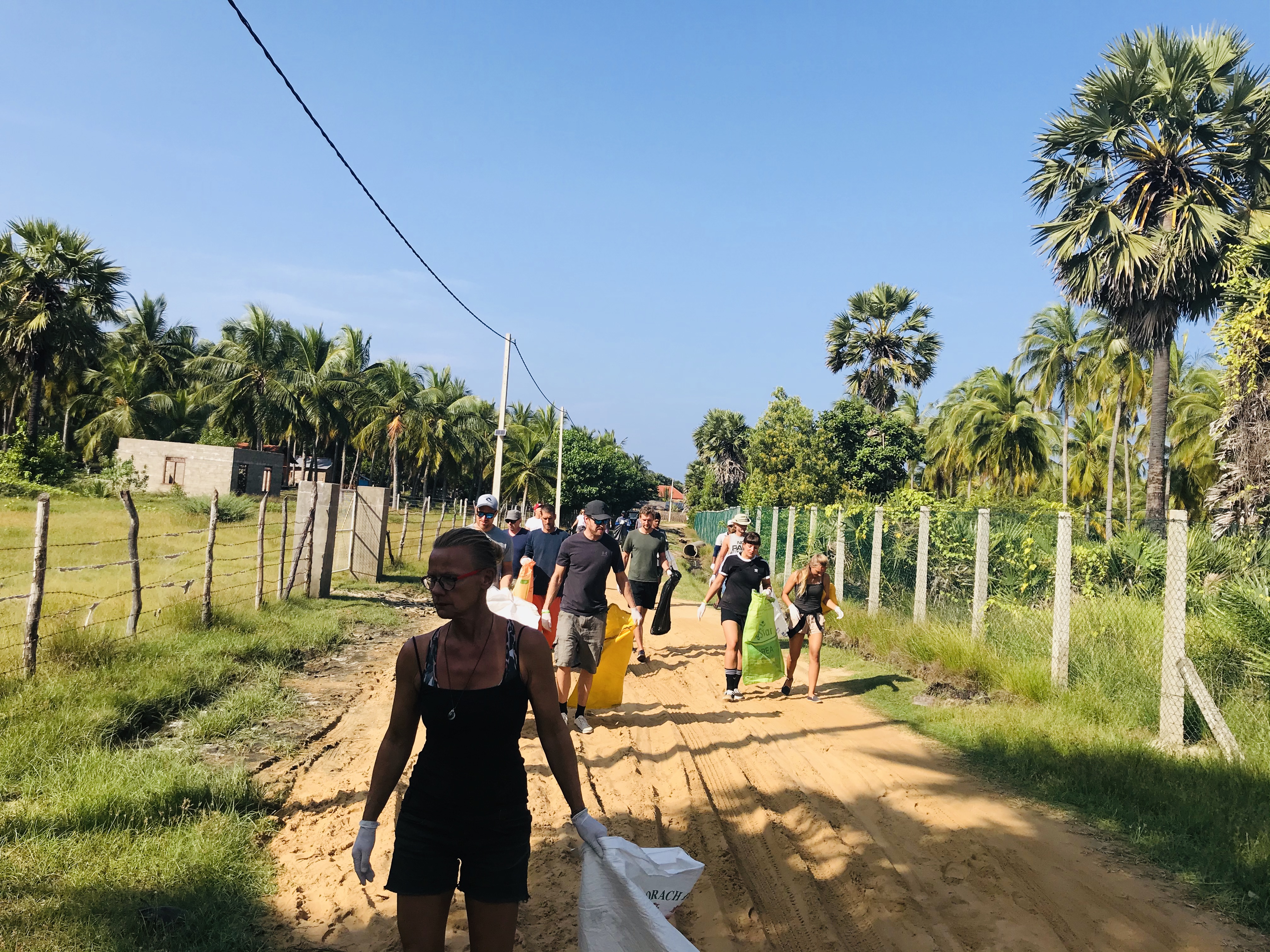Beach cleanup initiative in Sri Lanka